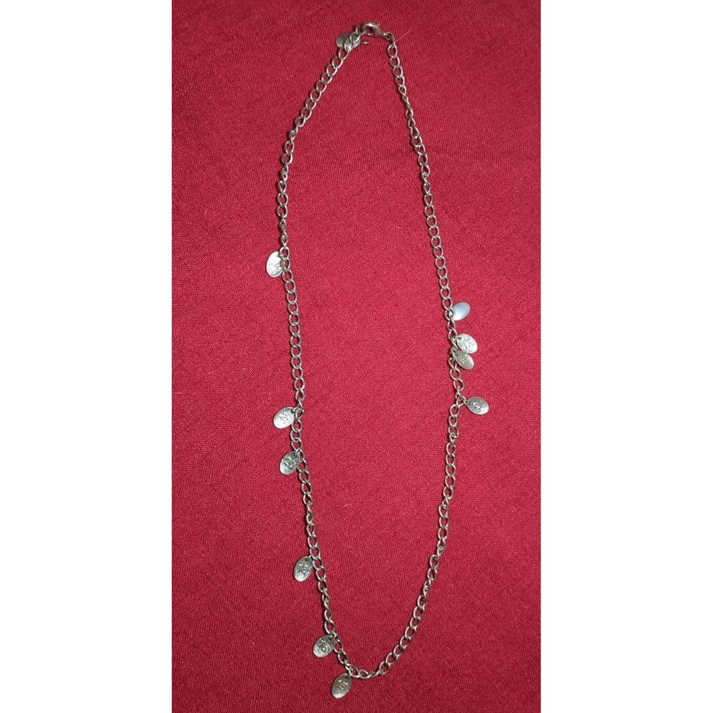 Premier Designs‎ Station Chain Necklace Silver Tone  29"